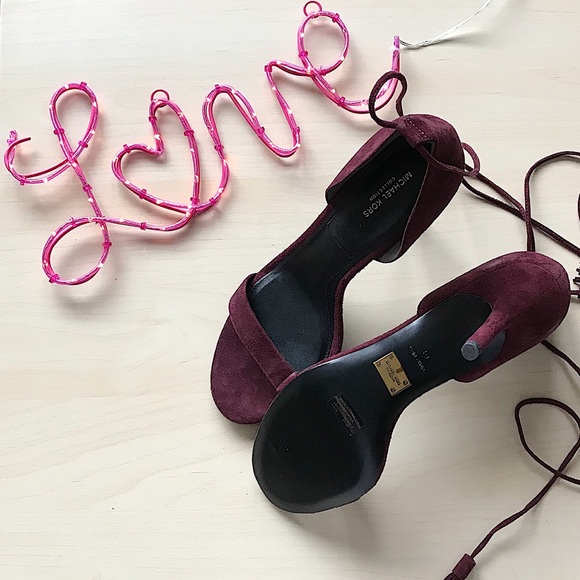 Michael kors rosemary burgundy laceup suede sandal - Picture 5 of 5